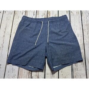 Fair Harbor Lined Performance Blue Swim Trunks 7" Inseam Men's XL